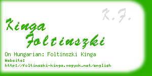 kinga foltinszki business card
